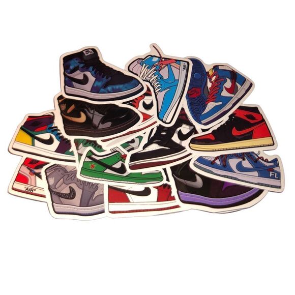 Lot of 50 Nike Air Jordan Vinyl Stickers - Jordan 1, Nike Dunk, Jordan 3, etc - Picture 1 of 11